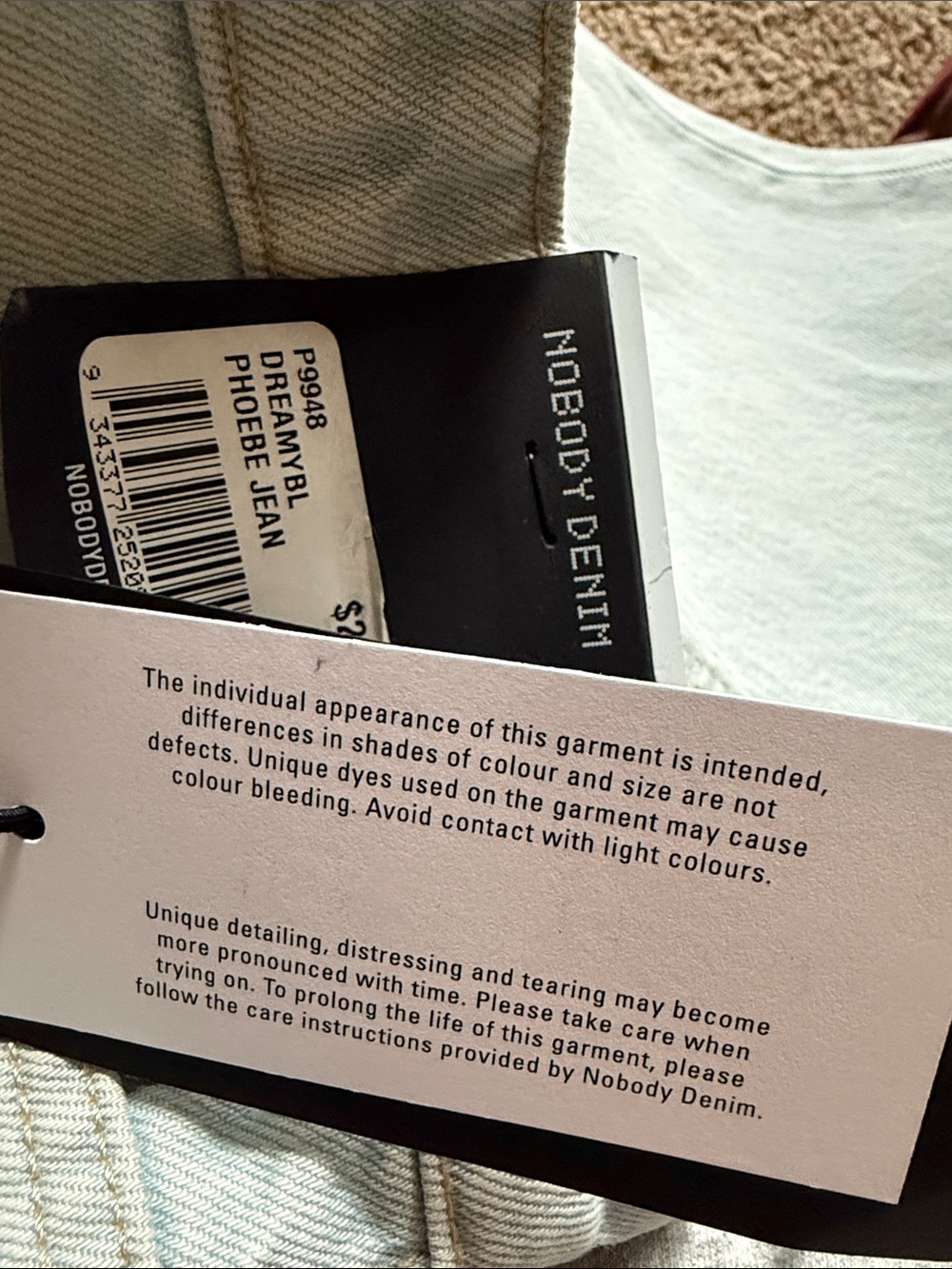Nobody Denim, Phoebe low rise Relaxed Light Wash Jeans NWT 28 - Picture 9 of 9